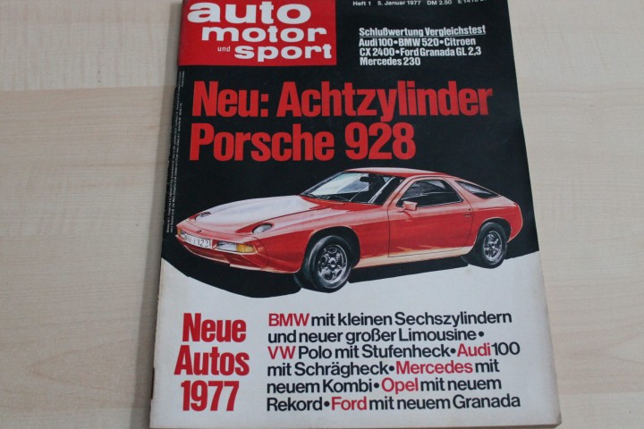 Deckblatt Auto Motor und Sport (01/1977)